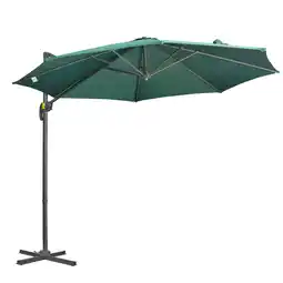 Tesco Outsunny 3 x 3(m) Cantilever Parasol Garden Umbrella with Cross Base offer