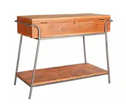 Tesco Oakland Reclaimed Box Console Table Metal and Wood offer