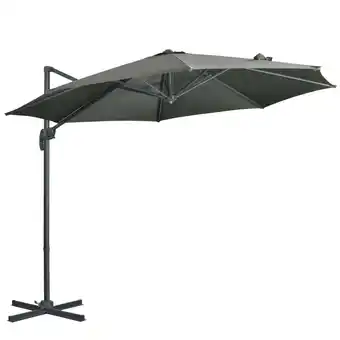 Tesco Outsunny Cantilever Parasol Garden Umbrella with Cross Base Grey offer