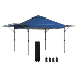 Tesco Outsunny 5m x 3m Pop Up Gazebo, Instant Shelter with Dual Awning offer