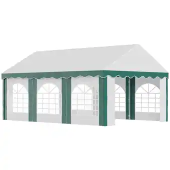 Tesco Outsunny 6m x 4m Marquee Gazebo, with Sides and Double Doors offer