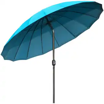 Tesco Outsunny 2.5m Round Curved Adjustable Parasol Sun Umbrella Pole Blue offer