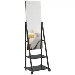 Tesco HOMCOM Movable Full Length Mirror Adjustable Full Body Mirror offer