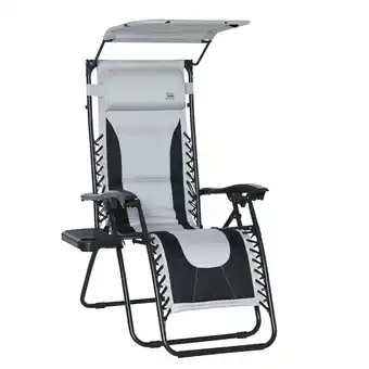 Tesco Outsunny Zero Gravity Lounger Chair, Folding Reclining Chair Grey offer