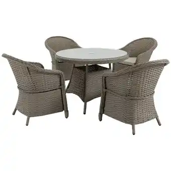 Tesco Outsunny 5 PCS Patio PE Rattan Dining Set Garden Furniture Set offer