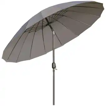 Tesco Outsunny 2.5m Round Curved Adjustable Parasol Sun Umbrella Pole Grey offer