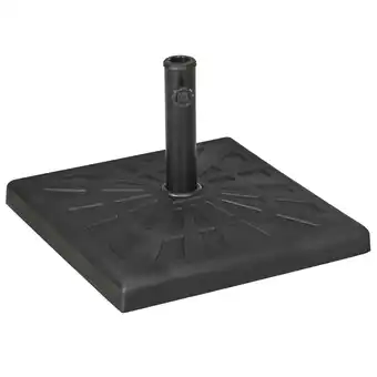 Tesco Outsunny 19kg Square Garden Parasol Base for Poles 32mm, 38mm, 48mm offer