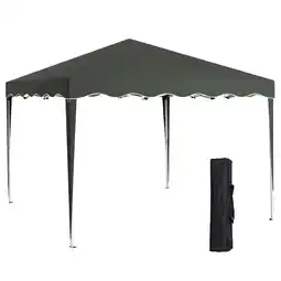 Tesco Outsunny 3m x 3m Pop Up Gazebo Marquee Canopy for Garden with Carry Bag offer