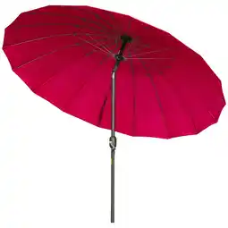 Tesco Outsunny 2.5m Round Curved Adjustable Parasol Sun Umbrella Pole Red offer