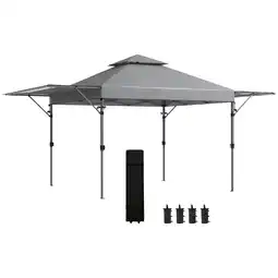 Tesco Outsunny 5m x 3m Pop Up Gazebo, Instant Shelter with Dual Awning offer