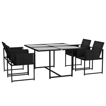 Tesco Outsunny 4 Seater Outdoor Table and Chairs with Adjustable Backrest offer