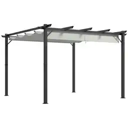 Tesco Outsunny 3m x 3m Pergola Gazebo Sun Shade Shelter Aluminium Canopy offer