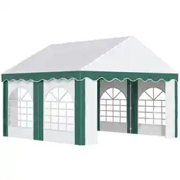 Tesco Outsunny 4m x 4m Marquee Gazebo, with Sides and Double Doors offer