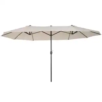 Tesco Outsunny Sun Umbrella Canopy Double-sided Crank Sun Shade Shelter 4.6M offer