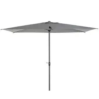 Tesco Outsunny 2.58m Aluminium Garden Parasol Sun Umbrella Canopy Grey offer