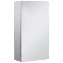 Tesco HOMCOM Wall Mounted Bathroom Mirror Glass Storage Cabinet Cupboard offer