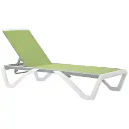 Tesco Outsunny Chaise Patio Lounge with 5-Level Adjustable Back Green offer