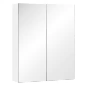 Tesco HOMCOM Mirror Cabinet Wall Mount Storage Organizer Door Shelf offer