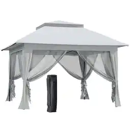 Tesco Outsunny 3.6m x 3.6m Pop-up Gazebo Instant Canopy Steel Oxford Shelter offer