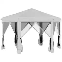 Tesco Outsunny 3.2m Pop Up Gazebo Hexagonal Canopy Shelter Outdoor with Sidewalls offer