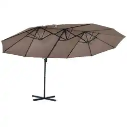 Tesco Outsunny Double Canopy Offset Parasol Umbrella Garden Shade Canopy offer