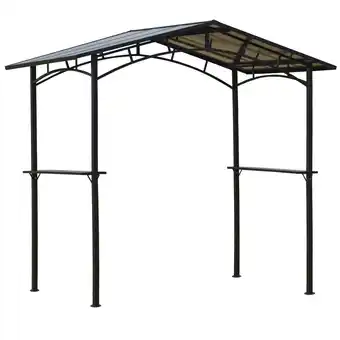 Tesco Outsunny 8ft x 5ft Outdoor BBQ Gazebo Aluminium Frame with 2 Shelves offer