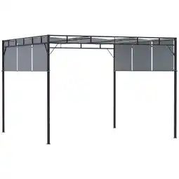 Tesco Outsunny 3m Steel Pergola Garden Gazebo with Retractable Canopy offer