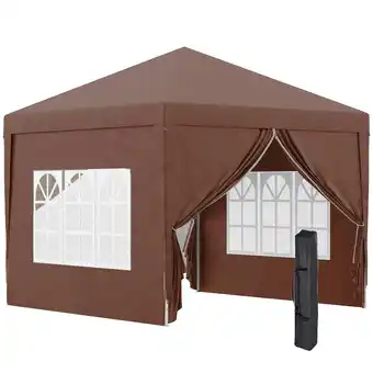 Tesco Outsunny 2.95m x 2.95m Pop Up Gazebo Canopy Marquee with Storage Bag offer