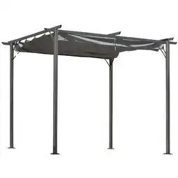 Tesco Outsunny 3m x 3m Outdoor Pergola Metal Gazebo Porch Awning Canopy offer