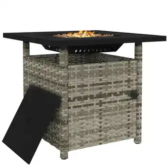 Tesco Outsunny 50,000 BTU Rattan Fire Pits for Garden, Fire Pit Table offer