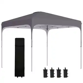 Tesco Outsunny Pop Up Gazebo Foldable with Wheeled Carry Bag and 4 Weight Bags offer