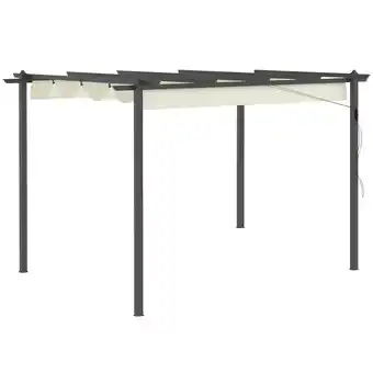 Tesco Outsunny 4m x 3m Aluminium Pergola Gazebo Garden Shelter with Roof offer