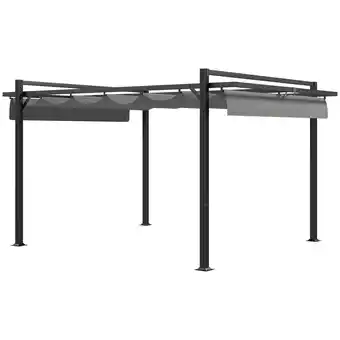 Tesco Outsunny 3m x 4m Pergola with Retractable Roof and Aluminium Frame offer