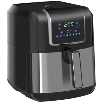 Tesco HOMCOM Air Fryer 1700W 6.5L with Digital Display Timer for Cooking offer