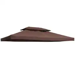 Tesco Outsunny 3m x 4m Gazebo Replacement Roof Canopy 2 Tier Top UV Cover offer