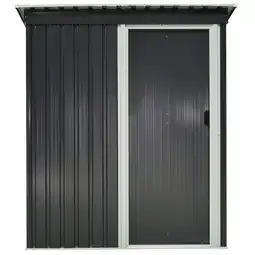 Tesco Outsunny 5 x 3ft Garden Storage Shed Sliding Door Sloped Roof Black offer