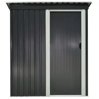 Tesco Outsunny 5 x 3ft Garden Storage Shed Sliding Door Sloped Roof Black offer