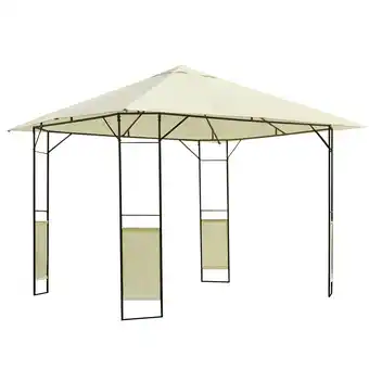 Tesco Outsunny Garden Gazebo Awning Canopy Marquee Water Resistant Steel Cream offer