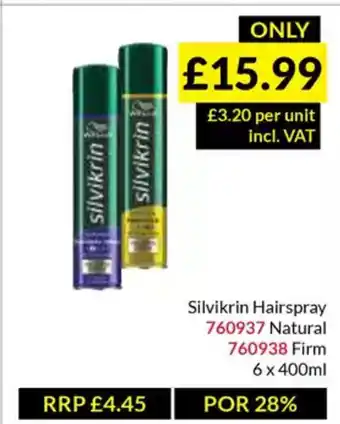 Musgrave MarketPlace Silvikrin Hairspray offer