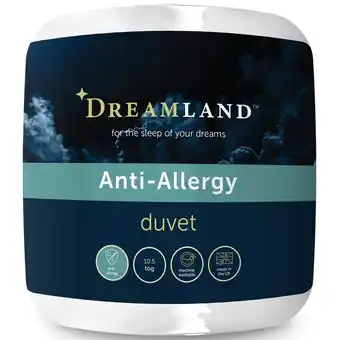 Tesco Dreamland Luxury Anti-Allergy 10.5 Tog Duvet, All Seasons Quilt, Single offer