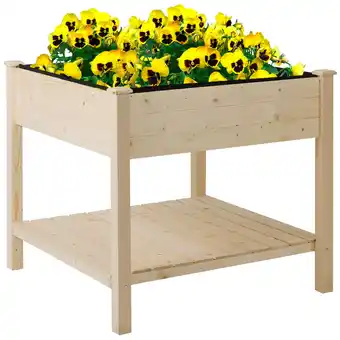 Tesco Outsunny Elevated Garden Planting Bed Stand Outdoor Flower Box offer