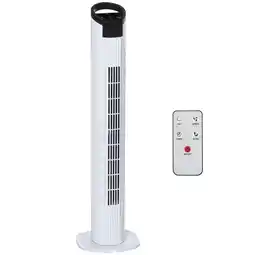 Tesco HOMCOM 31'' 3-Speed LED Tower Fan With Remote Controller offer