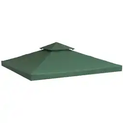 Tesco Outsunny 3m 2 Tier Garden Gazebo Top Cover Replacement Canopy Roof offer