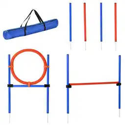 Tesco PawHut Pet Agility Set Training Dogs Outward Outdoor Play Hurdle Jump offer