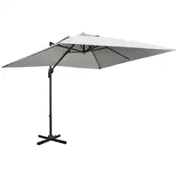 Tesco Outsunny 2.7 x 2.7 m Cantilever Parasol Garden Umbrella Grey offer