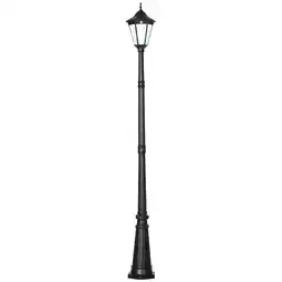 Tesco Outsunny 2.4m Garden Lamp LED Solar Powered Patio Path Lighting Lamp offer