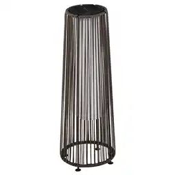 Tesco Outsunny Garden Solar Lights Woven Wicker Lantern Auto On/Off Brown offer