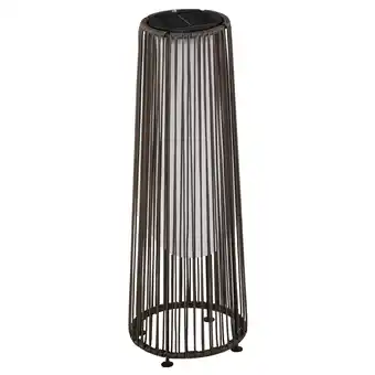 Tesco Outsunny Garden Solar Lights Woven Wicker Lantern Auto On/Off Brown offer