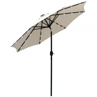 Tesco Outsunny Outdoor Garden Solar Power 24 LED light Parasol Sun Umbrella offer