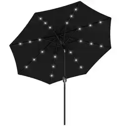 Tesco Outsunny 24 LED Solar Powered Parasol Umbrella Garden Tilt Outdoor offer